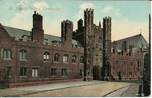 PC14699 St. Johns College. Cambridge. Valentinstag. 1907