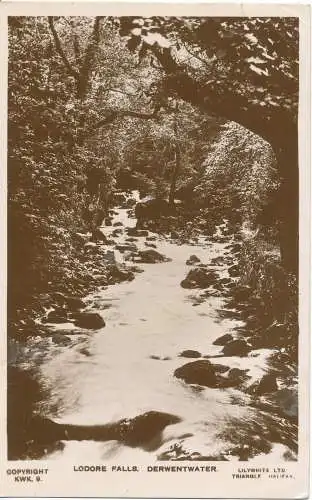 PC14859 Lodore Falls. Derwentwater. Lilywhite. RP. 1945