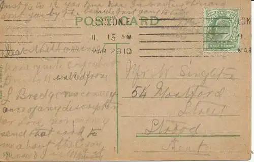 PC14750 Romantische Postkarte. 1910