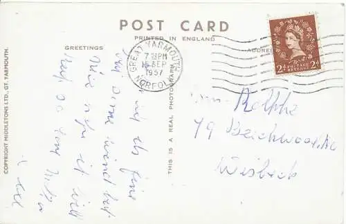 PC15090 Wasserstraßen. Gt. Yarmouth. Middletons. Nr. 115. RP. 1957