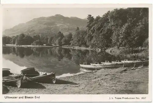 PC15180 Ullswater und Bleeze-Ende. Topas. Nr. 1037. RP. 1957