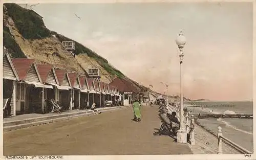 PC15319 Promenade und Lift. Southbourne. Wade. Sunny South. Nr. W64