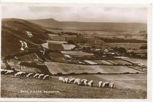 PC15073 Devils Dyke. Brighton. Excel. Nr. 77. RP. 1939