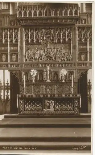 PC15229 York Minster. Der Altar. Walter Scott. Nr. 4956. RP