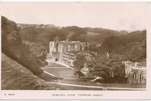 PC15039 Allgemeine Ansicht. Furness Abbey. Kingsway. Nr. S 3839. RP. 1915