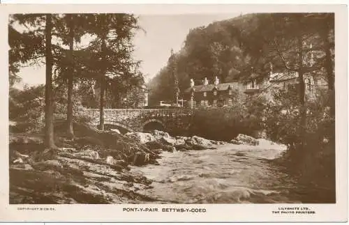 PC14820 Pont Y Paar. Bettws Y Coed. Lilywhite. RP