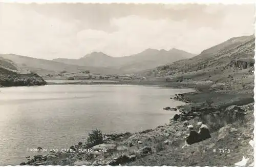 PC15406 Snowdon und Capel Curig Lake. Valentinstag. RP. 1960