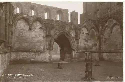 PC15426 Furness Abbey. Innenraum des Kapitelhauses. West End. H.M. Büro von