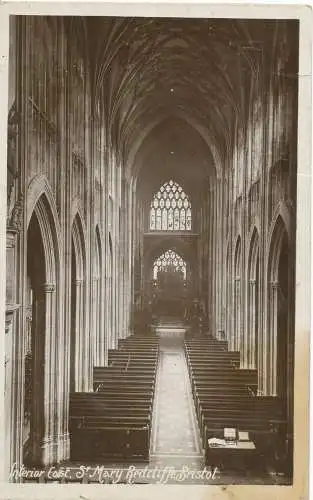 PC15626 Innenraum Ost. St. Mary Redcliffe. Bristol. Harvey Barton. RP