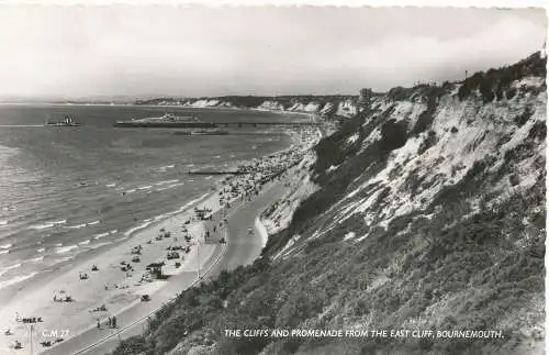 PC15458 Die Klippen und die Promenade von der East Cliff. Bournemouth. Donner und C