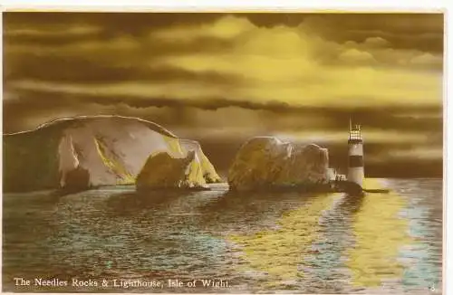 PC15691 Die Nadeln Felsen und Leuchtturm. Isle of Wight. In der Nähe. RP. 1949