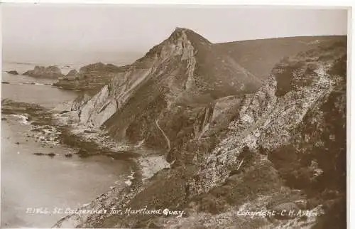 PC15488 St. Catherines Tor. Hartland Quay. Sweetman. Nr. 1866. RP. 1950