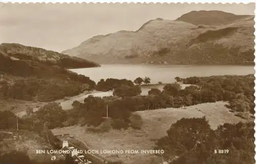 PC15662 Ben Lomond und Loch Lomond aus Inverbeg. Valentinstag. RP. 1961