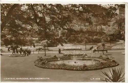 PC15861 Central Gardens. Bournemouth. Lansdowne. RP. 1957