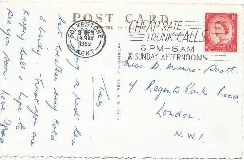 PC15892 Zickzackpfad. Folkestone. RP. 1959