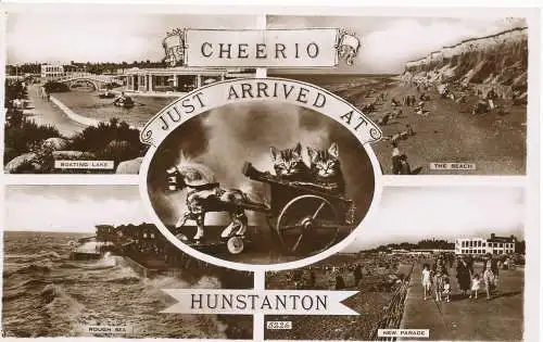 PC15713 Cheerio. Gerade in Hunstanton angekommen. Multi-View. H. Beschichtungen. RP