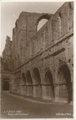 PC15981 Furness Abbey. Der Ostweg des Kreuzgangs. H.M. Büro der Werke. RP