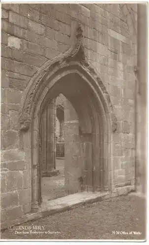 PC15978 Furness Abbey. Tür vom Presbyterium zur Sakristei. H.M. Büro der Werke.