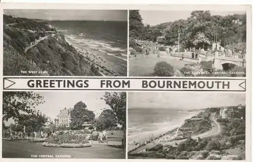 PC15664 Grüße aus Bournemouth. Multi-View. In der Nähe. RP. 1956