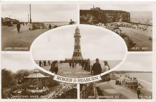 PC15828 Roker und Seaburn. Multi-View. Valentinstag. RP. 1936