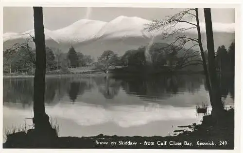 PC15675 Schnee auf Skiddaw. Von Calf Close Bay. Keswick. Zenith Serie 249. RP