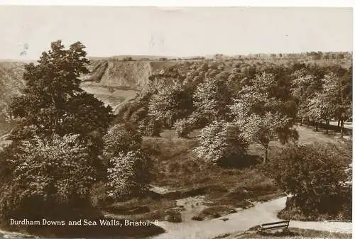 PC15625 Durdham Downs und Sea Walls. Bristol. RP. 1925