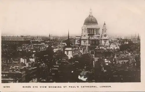 PC16381 Vogelperspektive mit St. Pauls-Kathedrale. London. Kingsway. Nr. 16765.