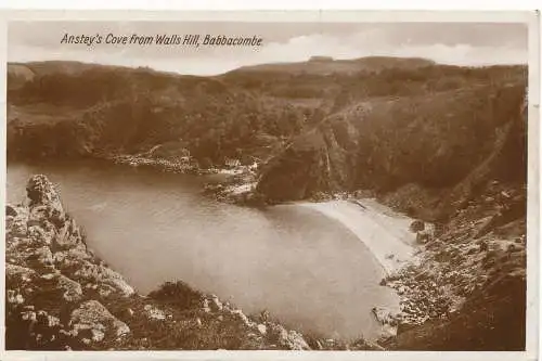 PC16247 Ansteys Bucht von Walls Hill. Babbacombe. RP. 1938