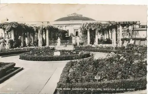 PC16421 Der Rosengarten und Pavillon. Weston Super Mare. Lansdowne. RP