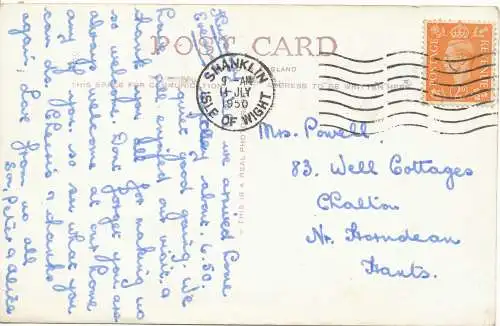 PC15869 Sandown. Isle of Wight Multi-Ansicht. RP. 1950