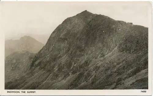 PC16080 Snowdon. Der Gipfel. Photochrom. RP. 1962