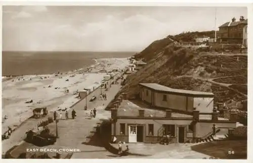 PC15949 East Beach. Cromer. RP. 1957