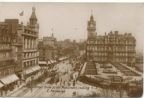 PC15934 Princes Street vom Scott Monument Looking E. Edinburgh. RP