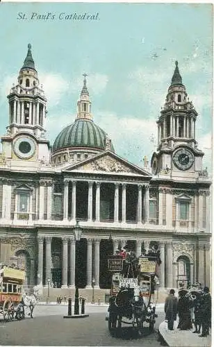 PC17071 St. Pauls Kathedrale. W.G. Pollard. Cranbourne Serie 1018. 1904