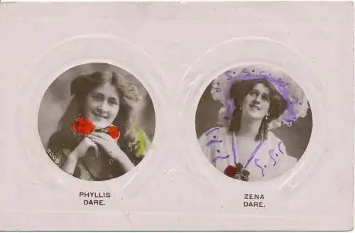 PC16791 Phyllis und Zena Dare. Davidson Bros.