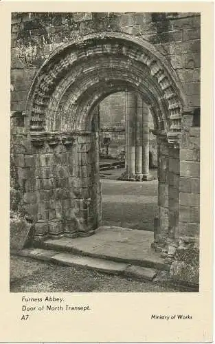 PC16537 Furness Abbey. Querschiff Tür des Nordens. Ministerium für Arbeiten. RP