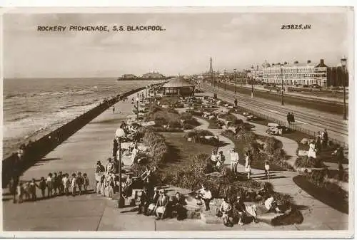 PC16741 Rockery Promenade. S.S. Blackpool. Allen. Nr. 213825. RP. 1933