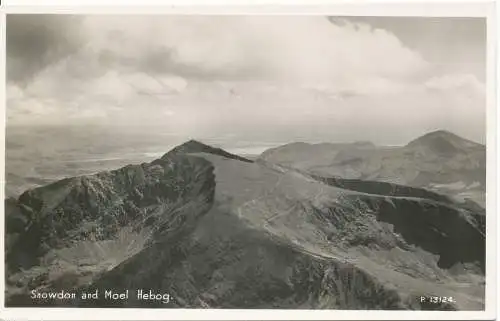 PC16677 Snowdon- und Moel-Schebog. Aero Pictorial. Nr. S. 13124. RP