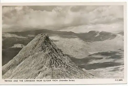 PC16325 Tryfan und die Carnedds von Glyder Fach. Snowdon. Photochrom. RP