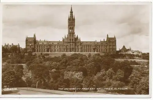 PC16275 Die Universität aus Kunstgalerien. Glasgow. Valentinstag. Nr. A. 5778. RP