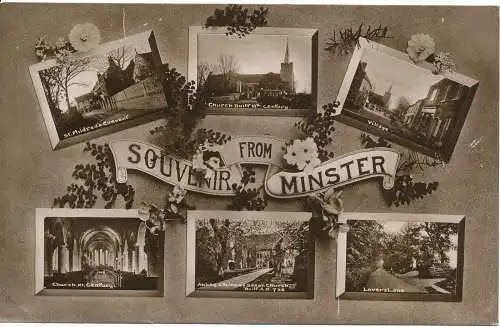 PC16992 Souvenir von Minster. Multi-View. RP. 1916