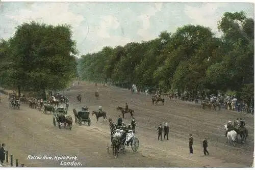 PC17072 Faule Row. Hyde Park. London. 1904