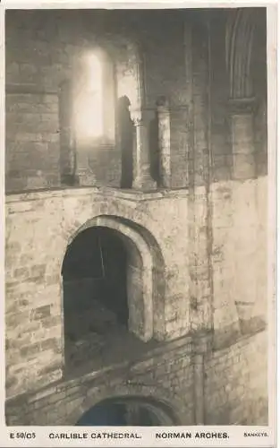 PC16144 Carlisle Cathedral. Norman Arches. Sankeys Foto. RP