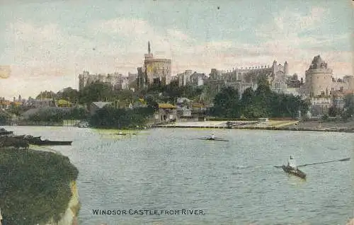 PC16363 Windsor Castle vom Fluss. D.C. Thomson