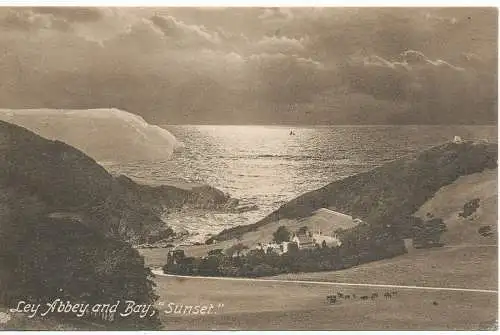 PC17532 Ley Abbey and Bay. Sonnenuntergang. Friths Serie. 1910