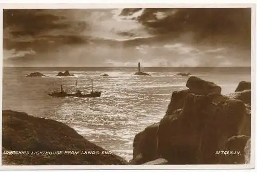 PC16692 Longships Leuchtturm von Lands End. Nr. 217463. RP