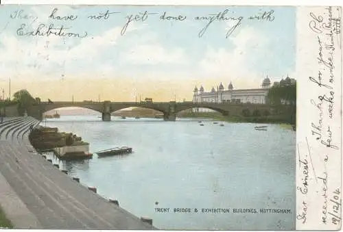 PC17851 Trent Bridge und Ausstellungsgebäude. Nottingham. National. 1904