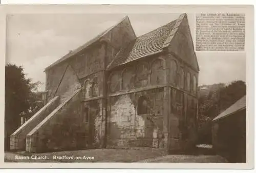 PC16395 Sächsische Kirche. Bradford auf Avon. Wilkinson. RP