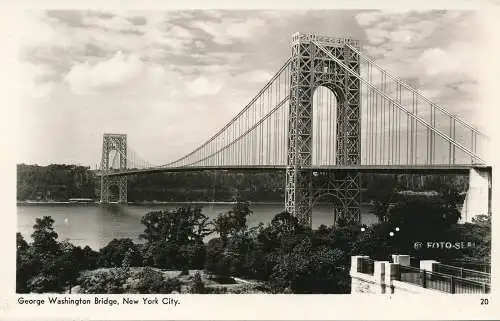 PC18771 George Washington Bridge. New York City. A. Mainzer. RP