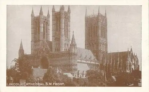 PC18382 Lincoln Cathedral. S.W. Front